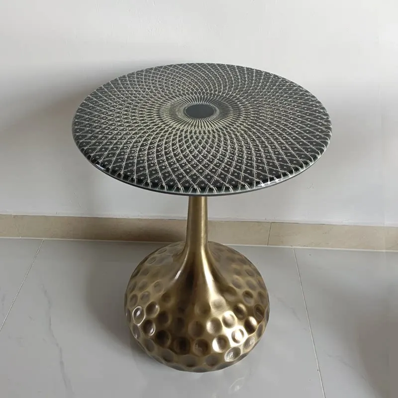 Modern Light Luxury Retro Microcrystalline Stone Edge High-end Corner Table High-end Coffee Table Living Room