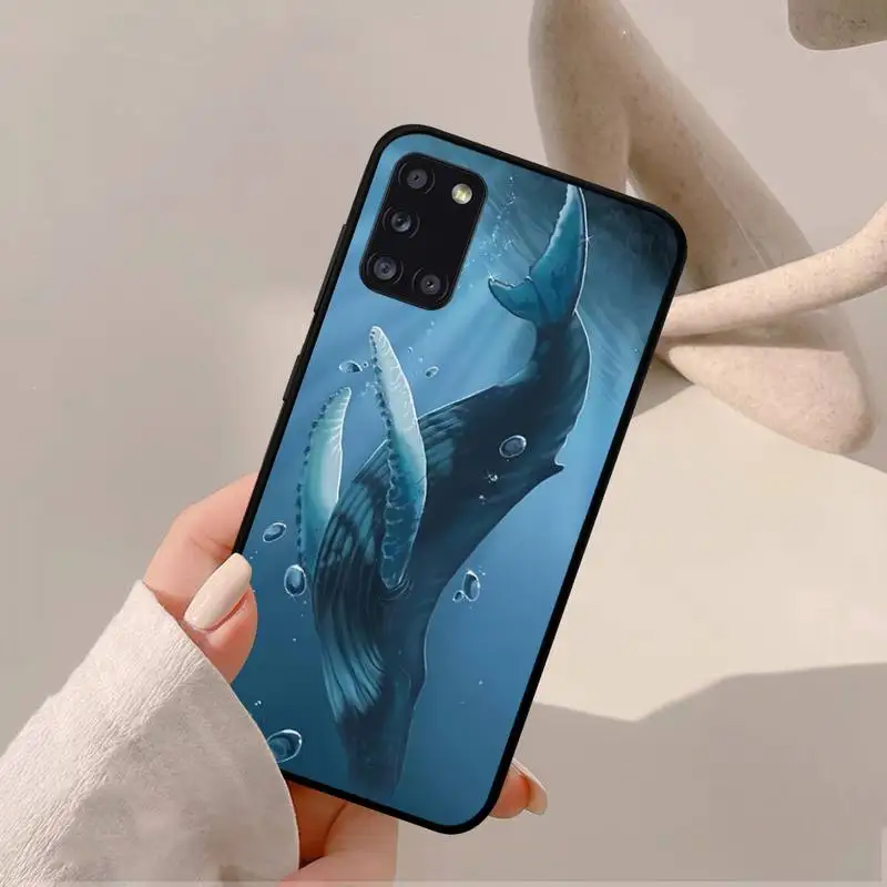 Whale Fish Wave Sea Phone Case for Samsung A51 A30s A52 A71 A12 for Huawei Honor 10i for OPPO vivo Y11 cover