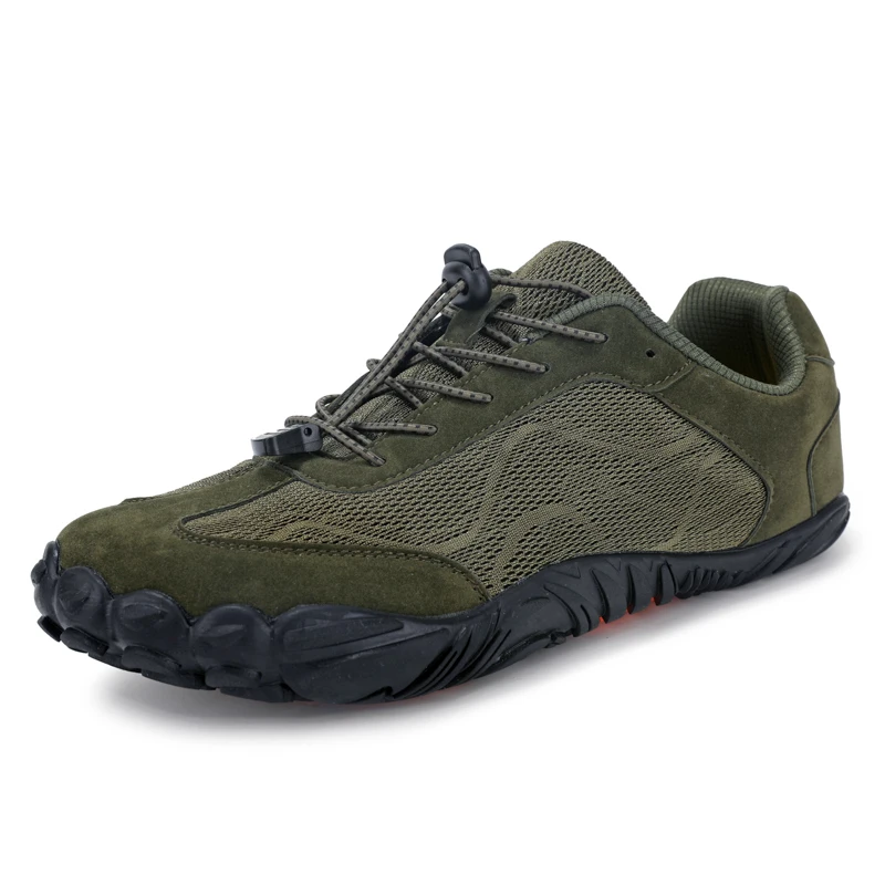 Men Women Wide Toe Outdoor Hiking Shoes, Breathable Non Slip Lightweight Sneakers for Trekking Fitness Walking Training