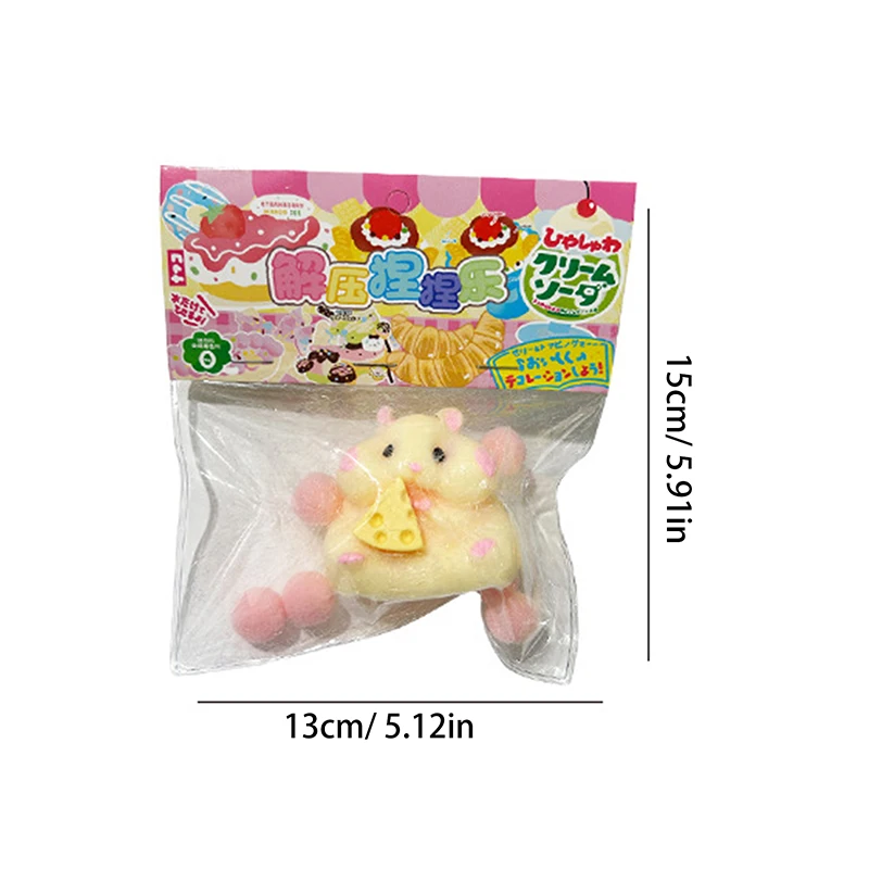 Hamster dos desenhos animados squeeze brinquedo pitada mão relaxar brinquedo descompressão squeeze brinquedos fidget brinquedos sensoriais para crianças adultos presente