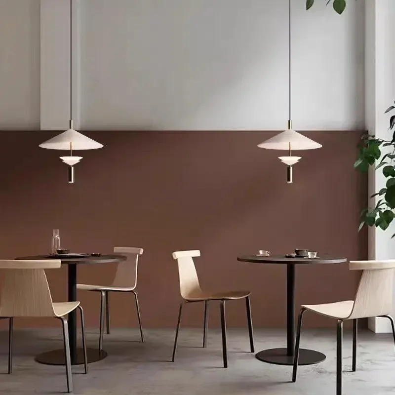 French Umbrella Pendant Light Dining Table Red Ufo Lamp Living Room Resteruant Minimalist Led Lamp for Coffee Office Shop Light