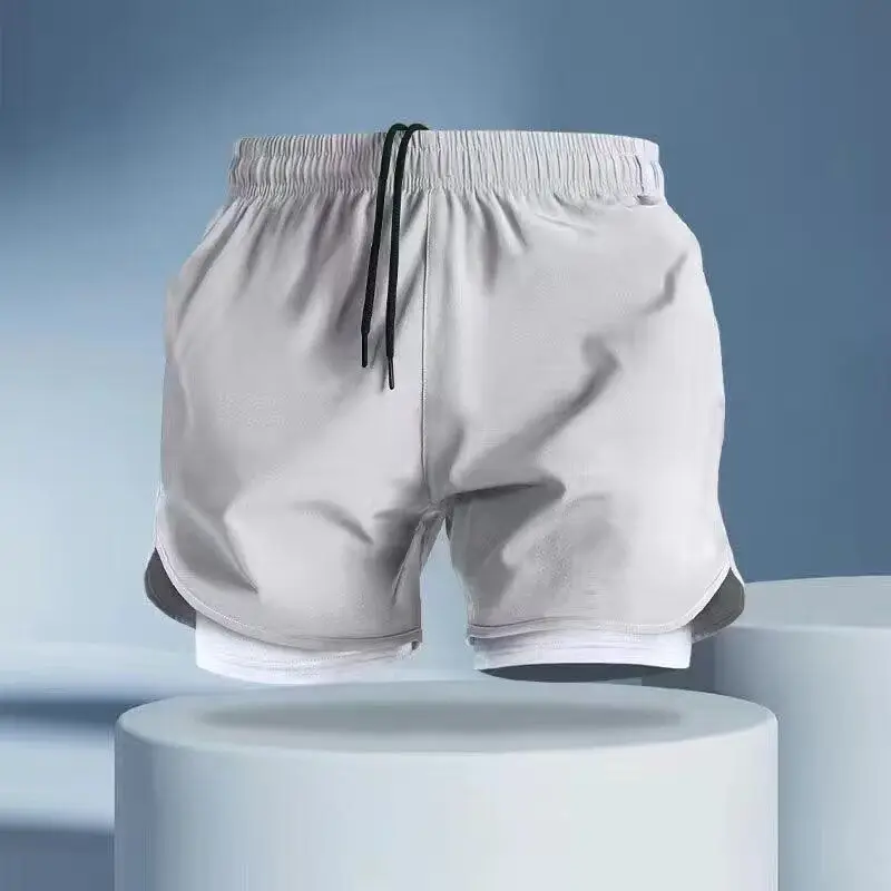 

Two Pairs of Quick-drying Shorts for Men's Summer Vacation: Training, Running, Sports Fitness Yoga Basketball and Stretch Shorts