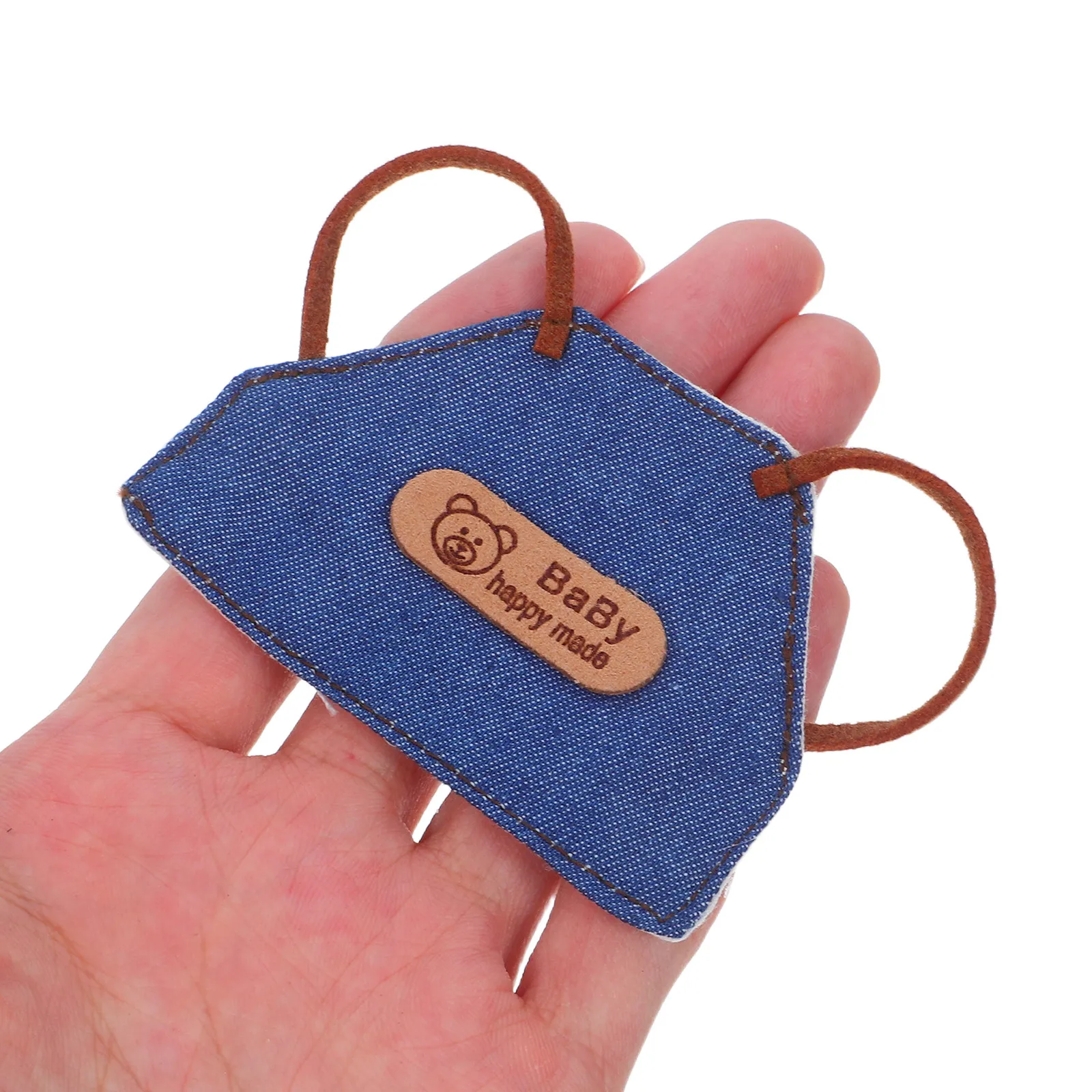 

4Pcs Mini Denim Aprons Vintage Style for 10Cm Cute Kawaii Jean Miniature Clothes Dollhouse Accessories