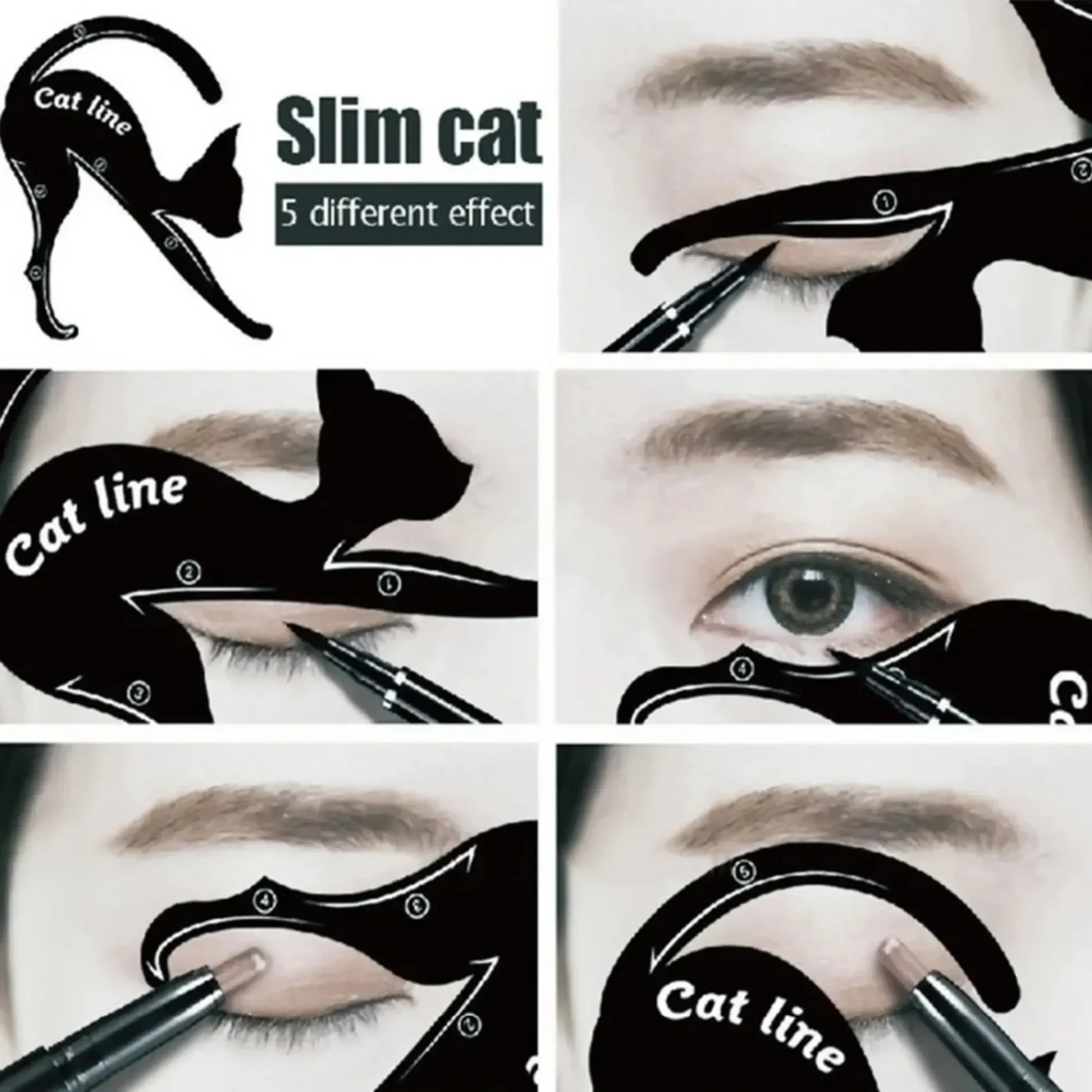 Cat Line Stencils  Eye Template Shaper Model Easy To Make Up Eyeliner Card for Eye Makeup Tools