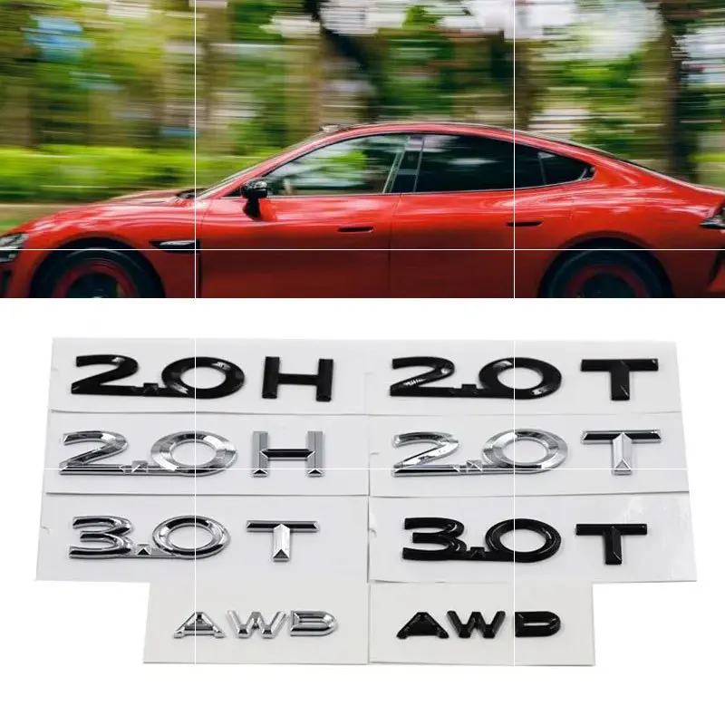 MKZ MKX MKC 2.0H  AWD 2.0T 3.0T trunk labels car stickers For Lincoln MKZ MKC MKX series refit displacement rear tail mark