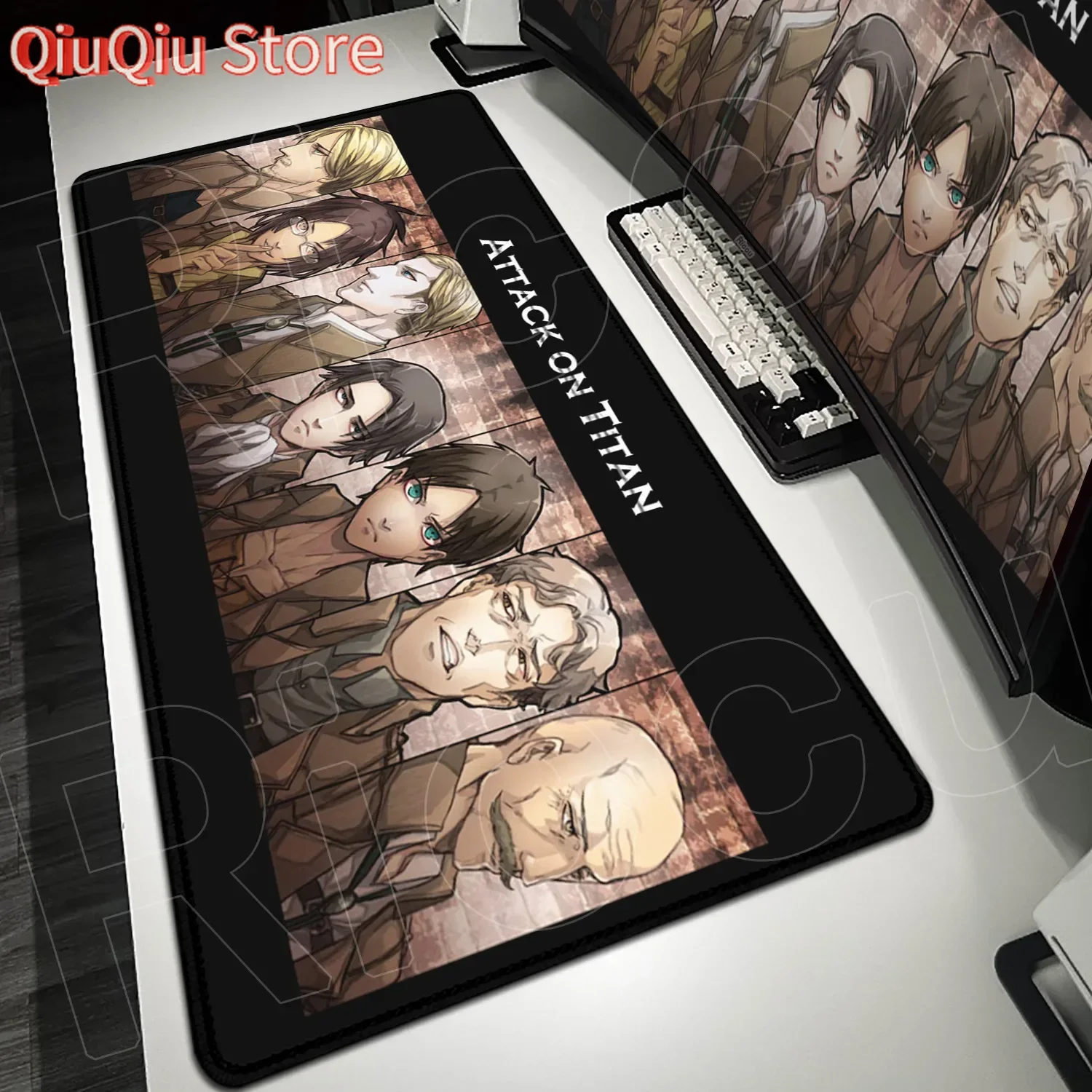 

Японский аниме «Атака Титанов», коврик для мыши 40x90 см, большой резиновый нескользящий коврик для стола, игровые офисные аксессуары, геймерский коврик для клавиатуры ноутбука