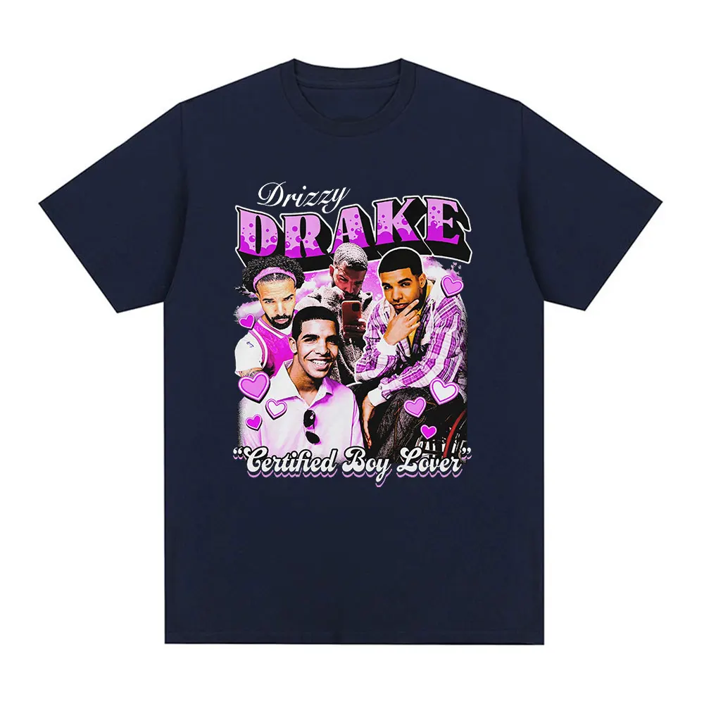 Rapper Drake  Drizzy T-shirt Certified Lover Boy Graphic T-shirts Men's Fashion Hip Hop Casual Short Sleeve Oversized T Shirts