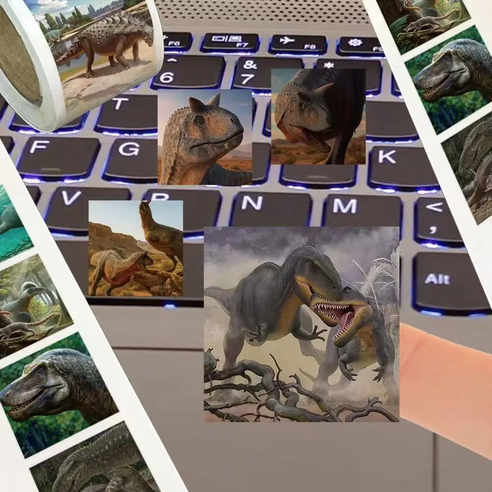 500pcs/Roll Dinosaur Animal Cartoon Sticker DIY Skateboard Laptop Guitar Phone Car Seal Label Decals Decoration
