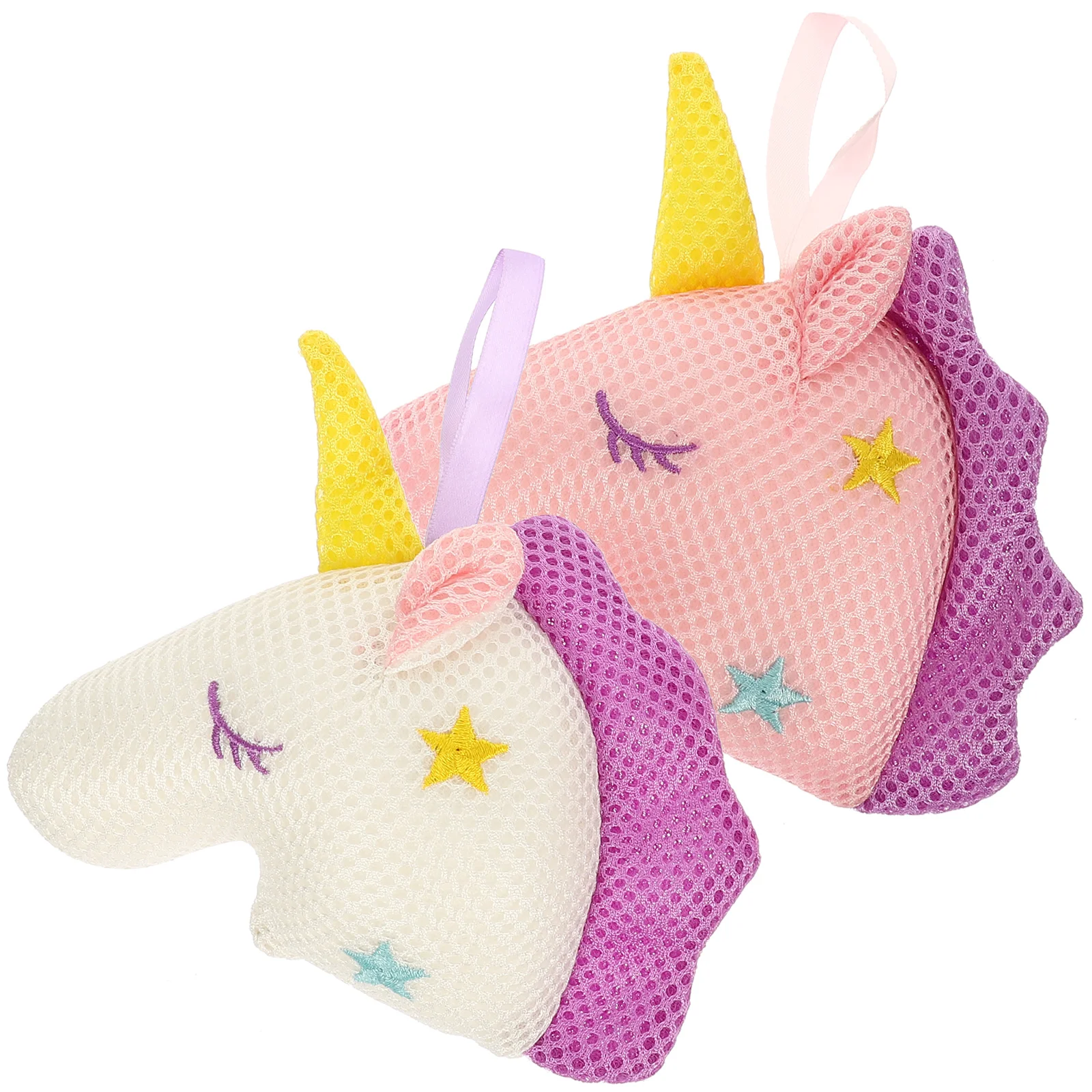 2 Pcs Unicorn Bath Body Exfoliator Scrubber Mens Guest Bathroom Essentials Back