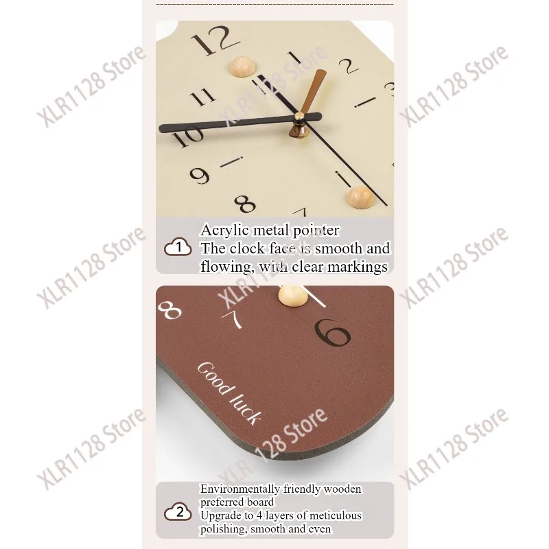 Modern Double Sided Corner Clock Cream Style Personality Home Wall Decor for Living Room
