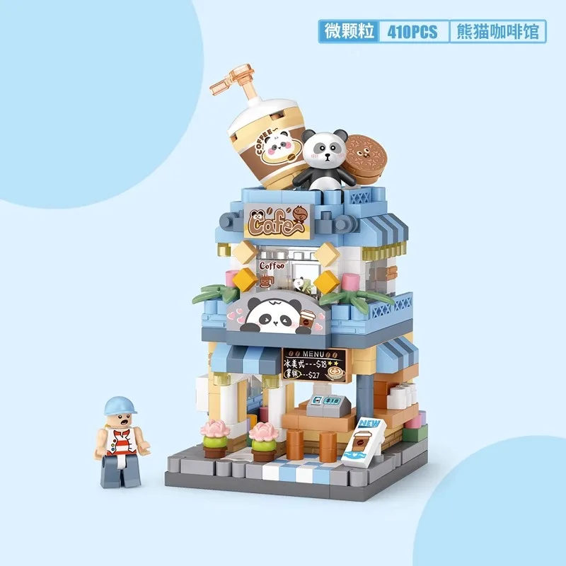 LOZ Building Blocks City View Scene Coffee Shop Retail Store Architectures model Assembly Toy Christmas Gift for Children Adult