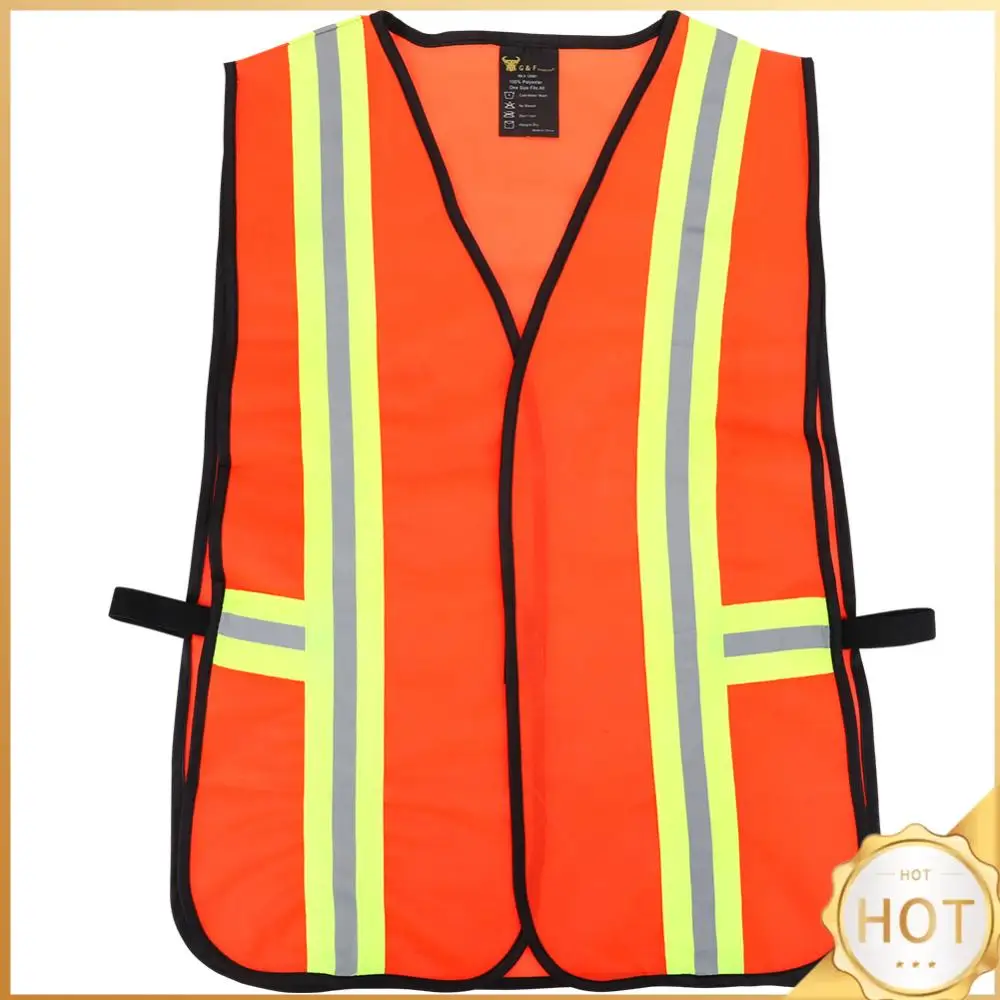 Industrial Safety Vest with Reflective Strips Breathable Outdoor Work Vest Night Working Vest for Engineer Construction