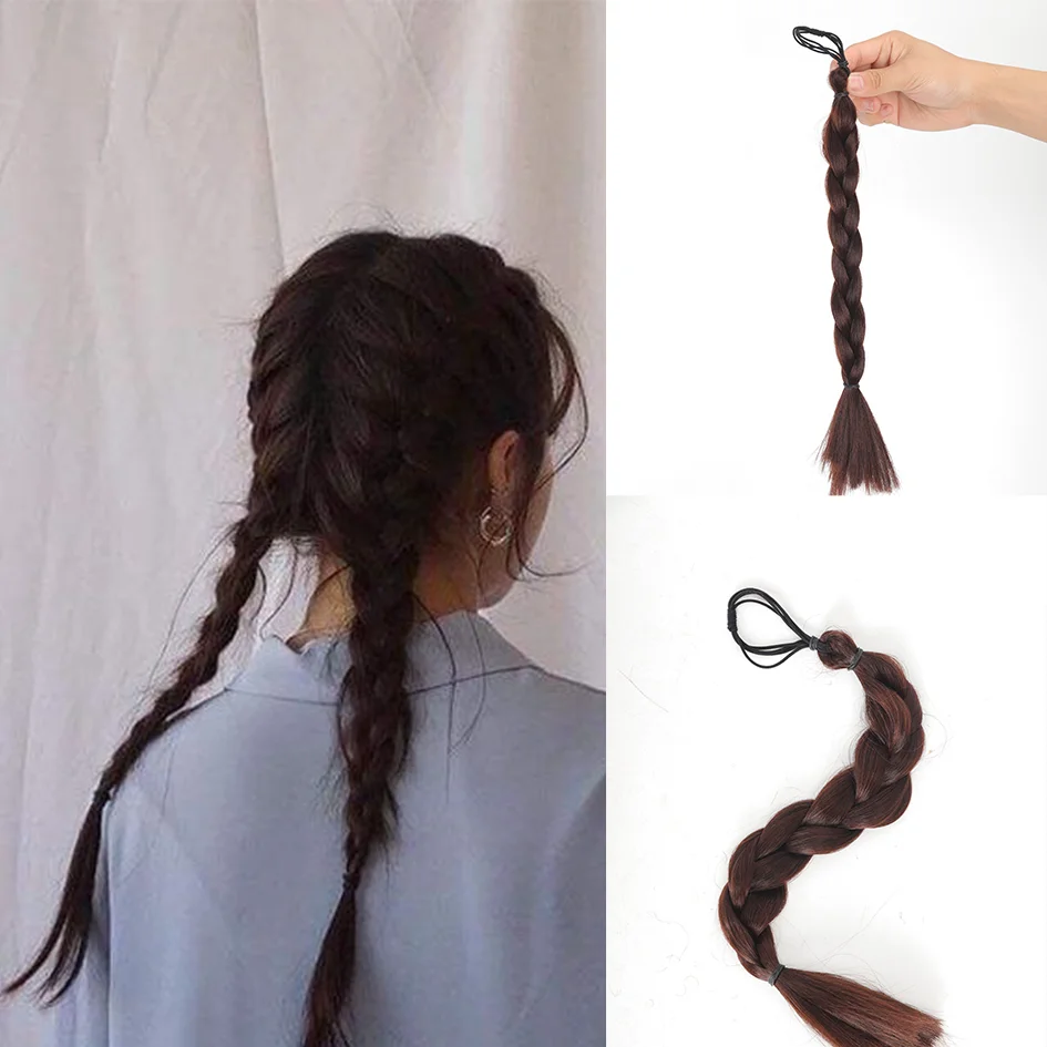 

Allaosify chemical fiber hair, 14 inch Fried Dough Twists pigtail, with built-in soft iron wire for random deformation