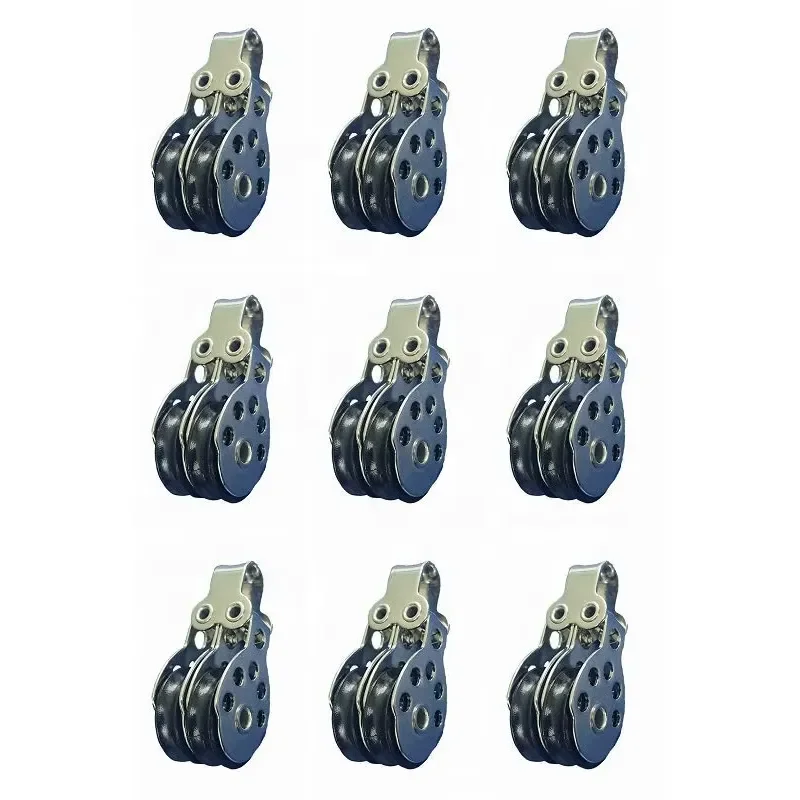 316 Stainless Steel Marine Pulley 25mm Double Swivel Block Nylon Sheave Sailing Hardware for Yacht Boat Kayak Rigging Gear