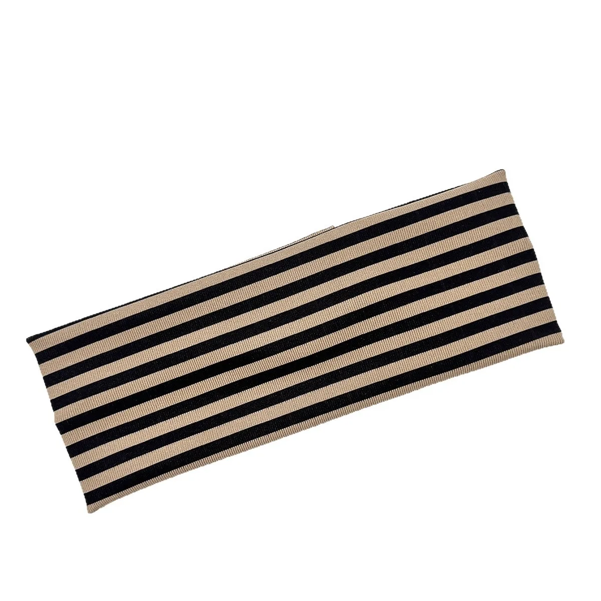 Headband Striped Elastic Fabric Unisex Sports Fitness Yoga Hair Band Sweat Absorbent Breathable Lightweight Gym Workout