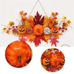 Halloween Decoration Maple Leaf Pumpkin Decorative Pendant Harvest Festival Wall Hanging Props Autumn Fall Decor