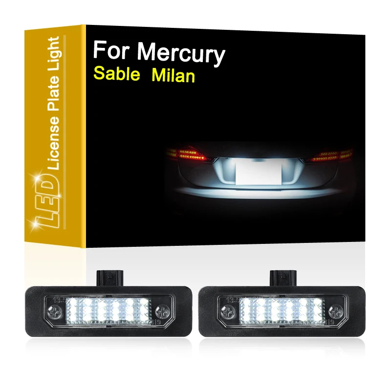 12V LED Number Plate Lamp For Mercury Sable 2008-2009 Milan 2006-2011 White License Plate Light Assembly