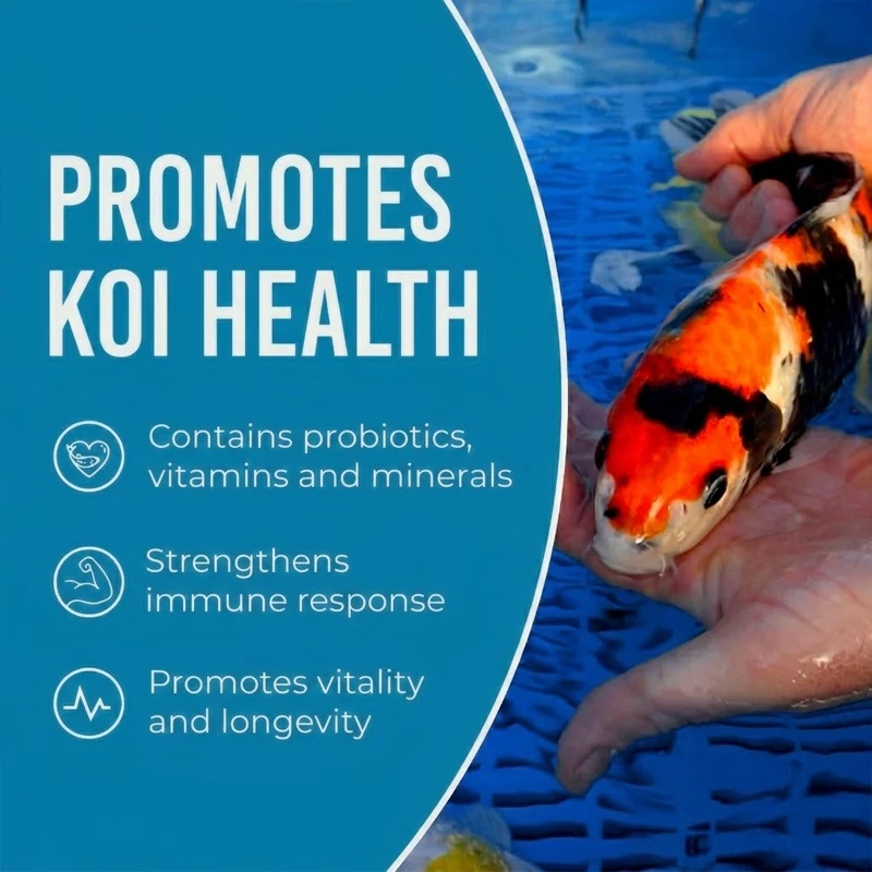 Ornamental Koi Food Premium Fish Food Nutritious Formula with Balanced Nutrition Healthy Growth Clean Water - SIKEZHAN