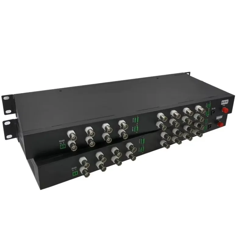 2MP 16 Port 1080P AHD CVI TVI BNC Analog Coaxial Extender to Fiber Optic Video Converter  16CH