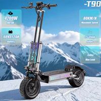 T90 E-Scooter 4200W Motor 60V31.2AH Battery Mountain Cross Downhill EScooters 13-inch All-terrain Tires Aldult Electric Scooter