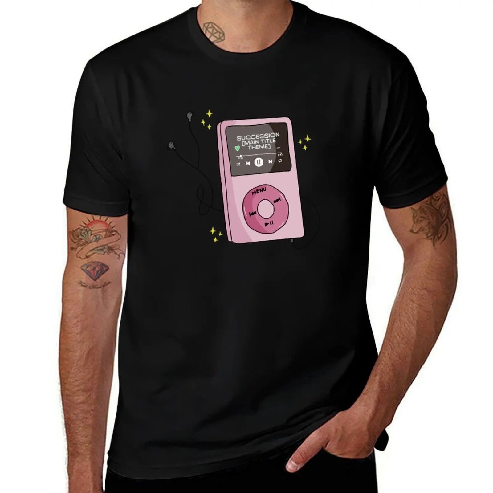 mp3 player playing main theme from success ion T-Shirt Modern Style Print T-Shirt