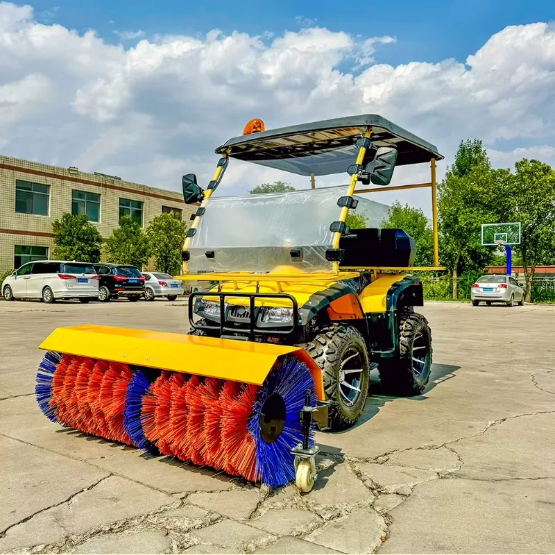 Wholesale B2b Supply Heavy Duty 22hp Diesel Driving Snow Sweeper With Enclosed Cabin For Airport Yards To Avoid Winter Delay