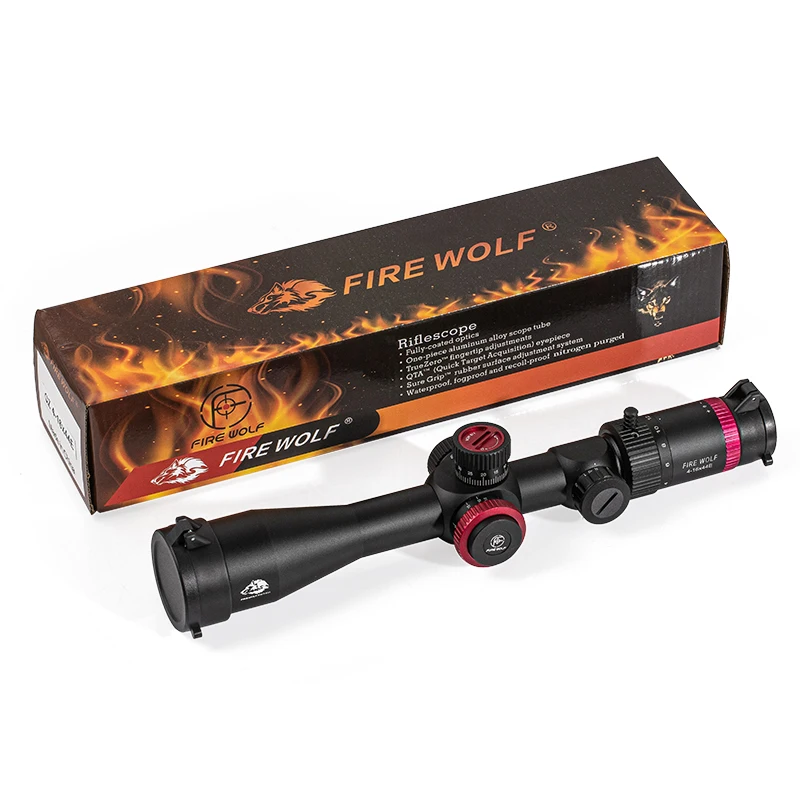 Imagem -06 - Fire Wolf-ir Ffp Hunting Scope Primeiro Avião Focal Vidro Tático Retículo Gravado Vistas Ópticas qz 416x44 e