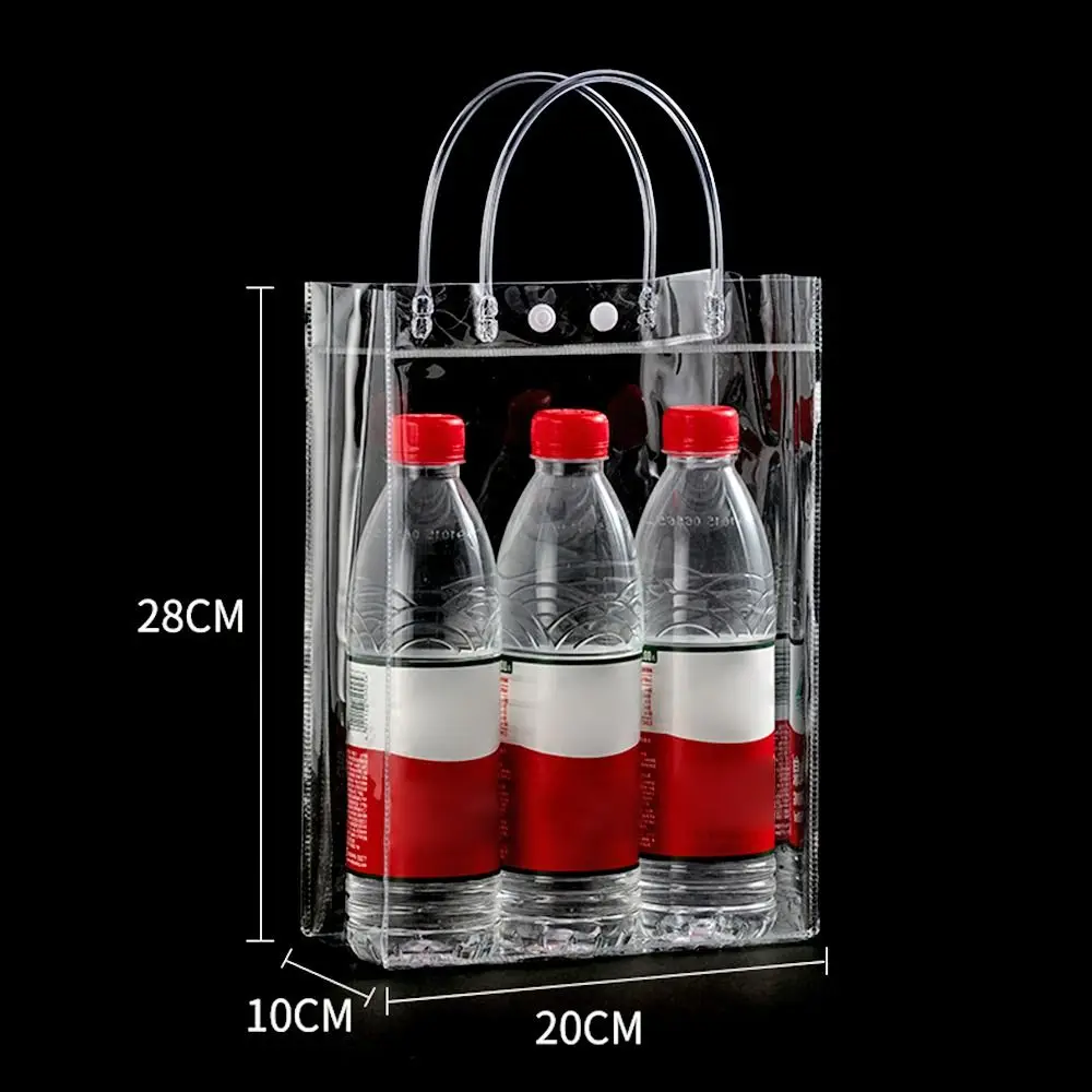 Convenient Transparent PVC Handbag Large Capacity Multi-purpose Candy Bag Plastic Gift Bag Travel