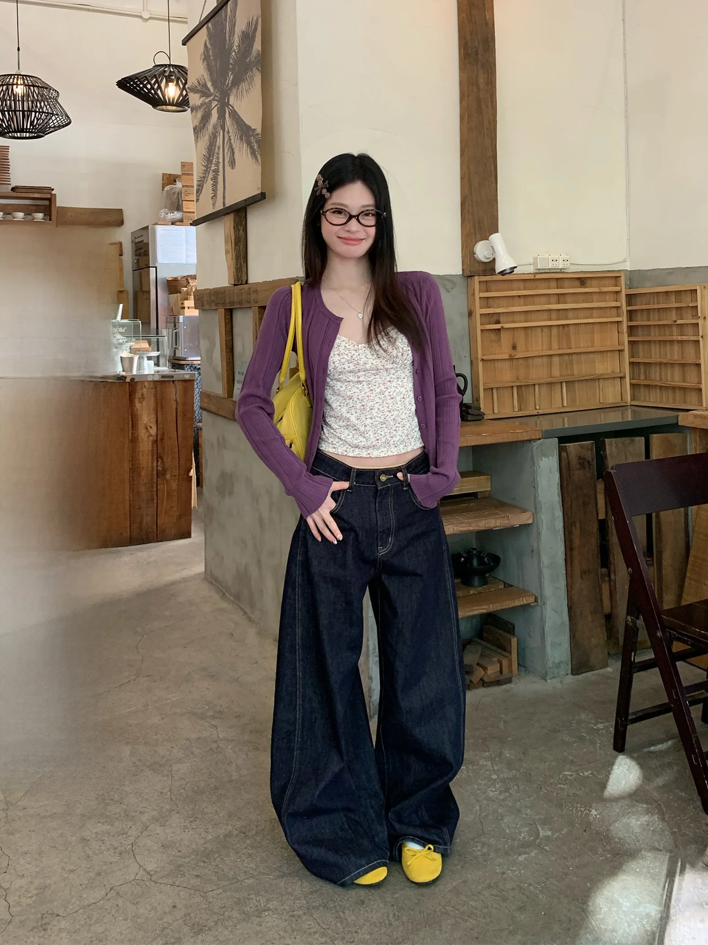 

Женские летние новые свободные джинсы Deep Blue с широкими штанинами и прямым кроем, удлиненные, комфортные, повседневные, с высокой талией, Szezhen