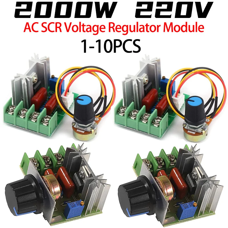 AC 220V 2000W SCR Voltage Regulator Dimming Dimmers Motor Speed Controller Thermostat Electronic Voltage Regulator Module Javino