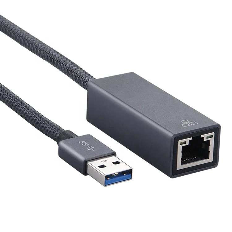 Adaptateur USB 3.0 vers Ethernet Gigabit, compatible avec Windows 10/8.1/8/7/Vista/XP, pour ordinateur portable de bureau, Apple MacBook Linux