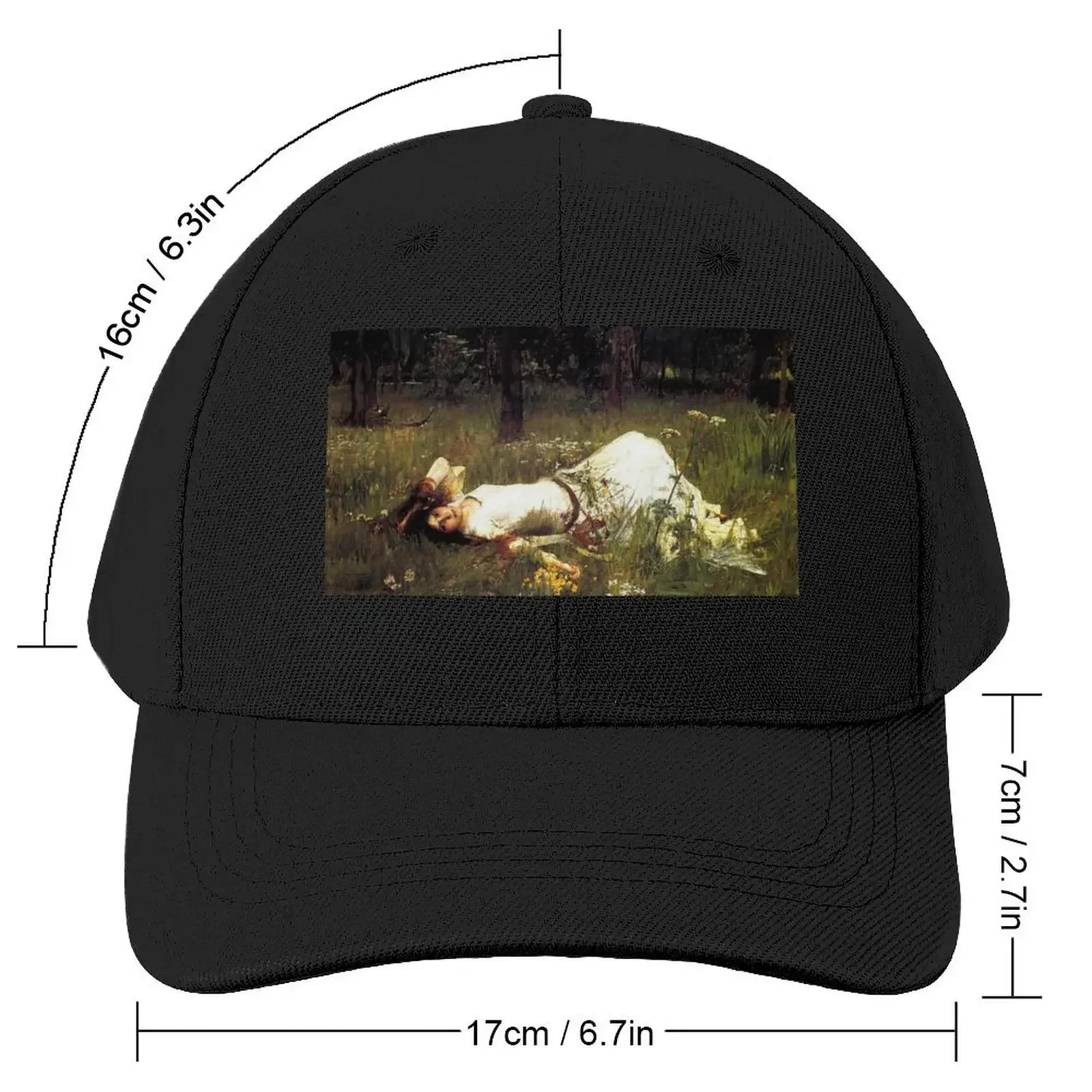 John William Waterhouse - Ophelia 1889 Baseball Cap Sun Cap Christmas Hat Men Caps Women's