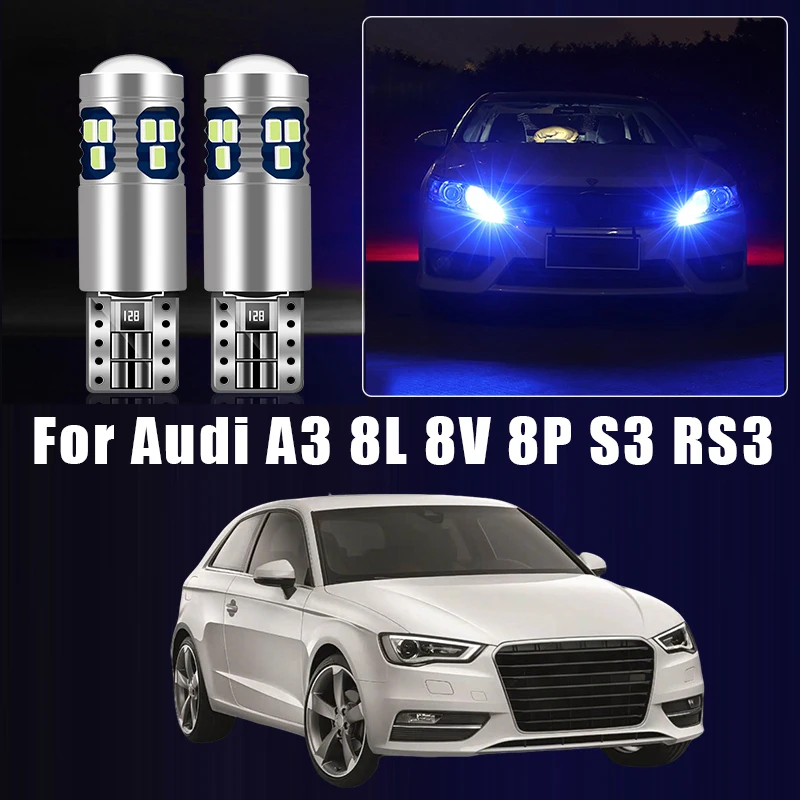

Для Audi A3 8L 8V 8P S3 RS3 2 шт. T10 W5W Светодиодные лампы Canbus без ошибок 12 В 6000K 168 194 Ширина автомобиля Парковочные фонари Аксессуары