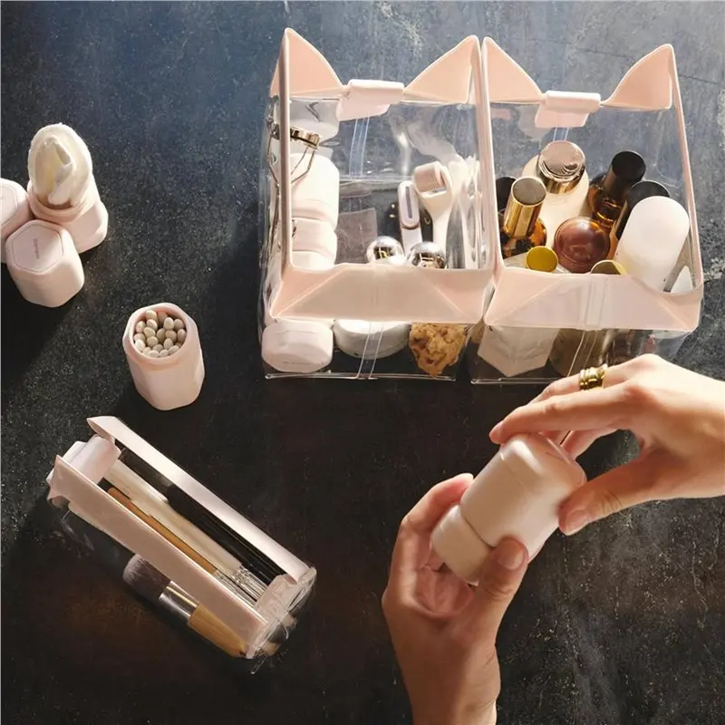 【ORNAMENT】6Pcs 1.32Oz Containers Body Care Capsule Set Magnetic Containers With Lids Carry On Travel Essentials