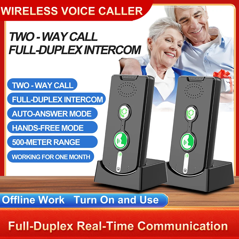 H8U-2T Long Range Indoor Outdoor Interphone System 2 Way Voice Intercom Wireless Intercomunicador System for Home Elderly Care