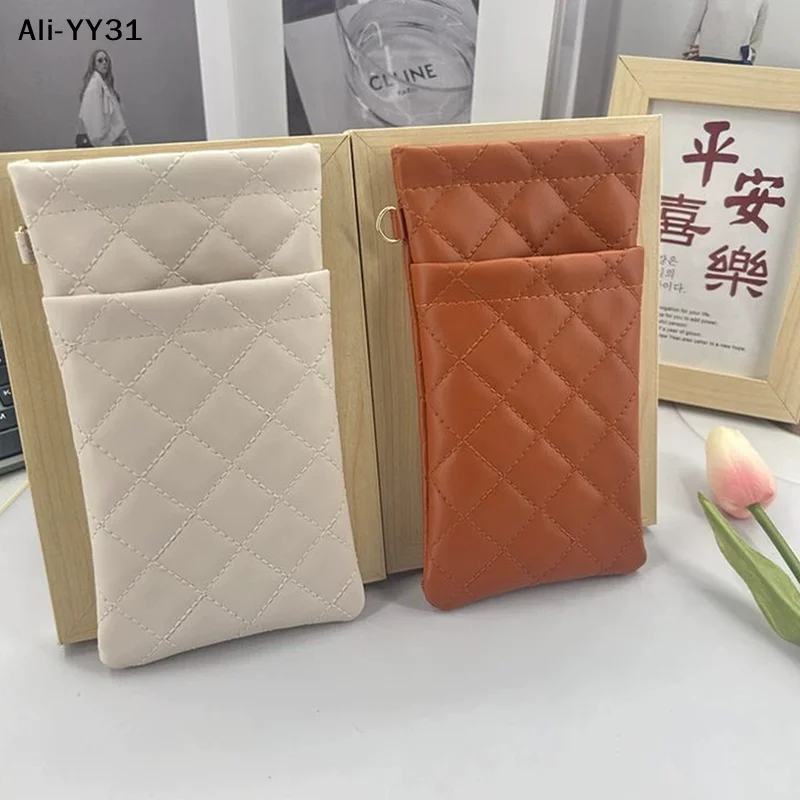 【G】Double-layer Eyeglasses Pouch PU Leather Sunglasses Bag Waterproof High-end Glasses Bag Portable Sunglasses Case