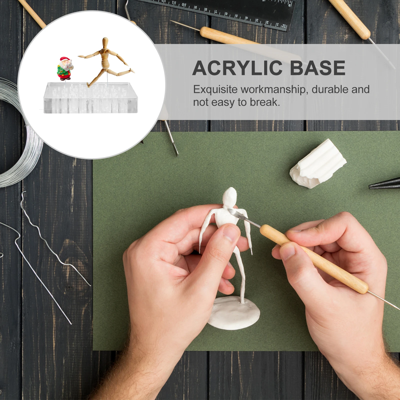 

Acrylic Base Stand Figure Rack Board Holder Clay Plate Support Professional Practical Storage Figure Rack Board Tool