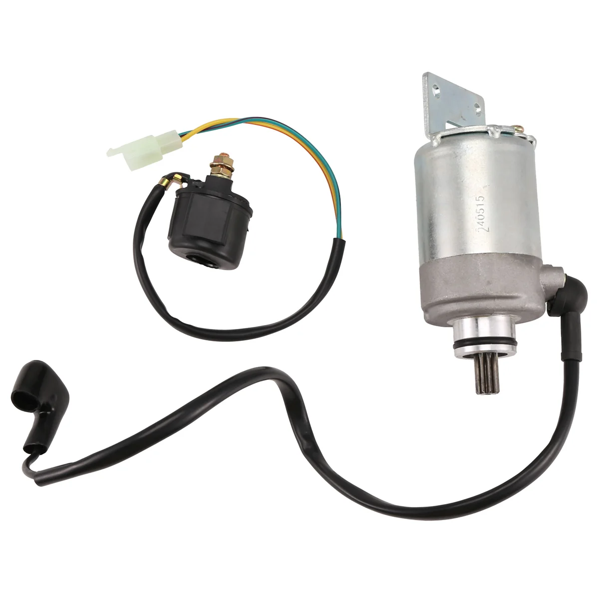 Starter Motor with Relay for Polaris ATV Sawtooth 200 Quad 2006-07 Phoenix 200 2005-2023 Sawtooth 200 2006 2007 0453024