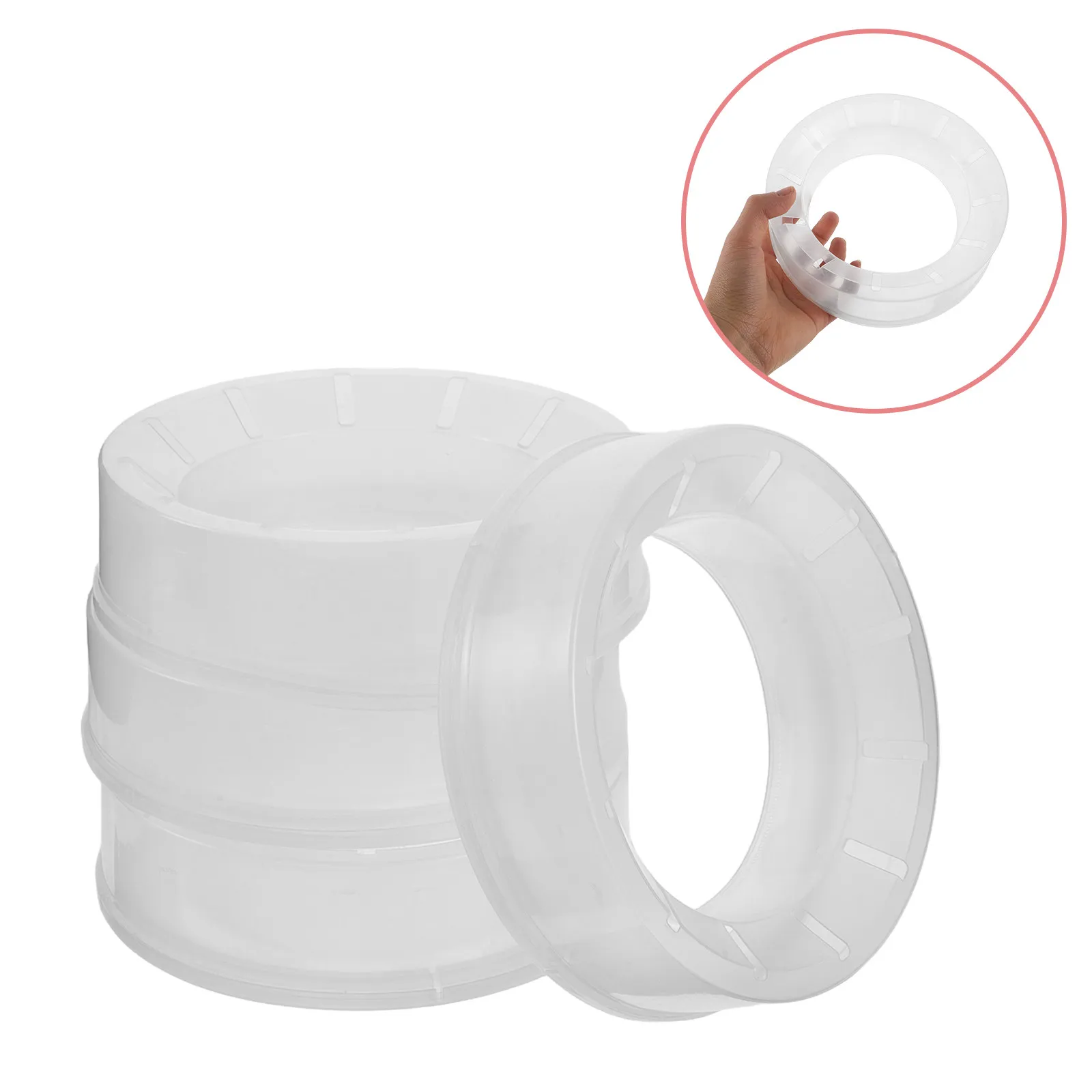 

Комплект из 4 белых прочных пластиковых кольцевых вкладышей для мусорных баков для подгузников с замком и контролем запаха, для использования в детских комнатах и дома, совместимы с контейнерами для подгузников.