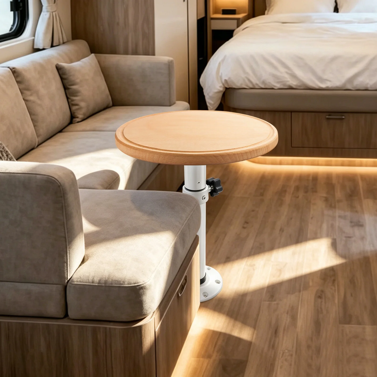 Boat Table Pedestal, Height Adjustable RV Table Leg, Height‑Adjustable Aluminium Table Pedestal, for Caravan, Motorhome & Boat
