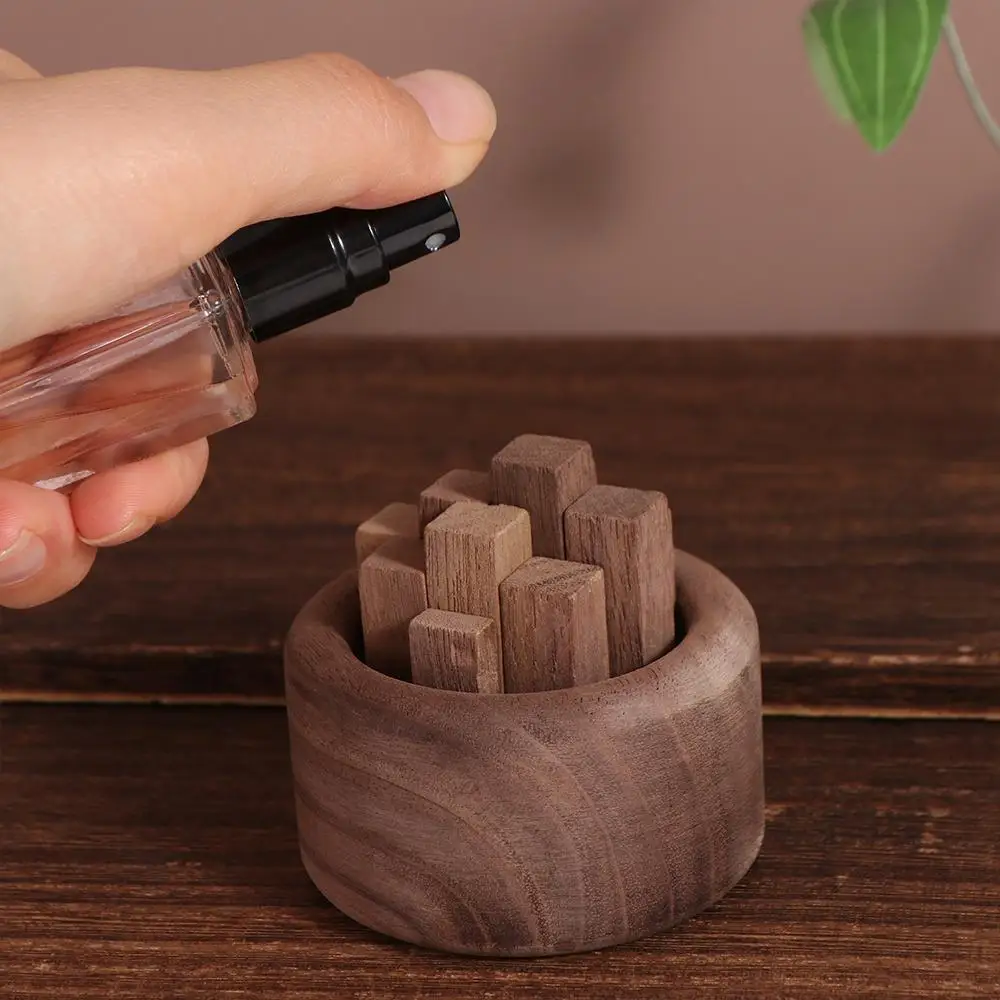 Creative Unique Wooden Diffuser Eco-Friendly Round Wood Art Fireless Aromatherapy 3 Color Wooden Aromatherapy Home Decoration