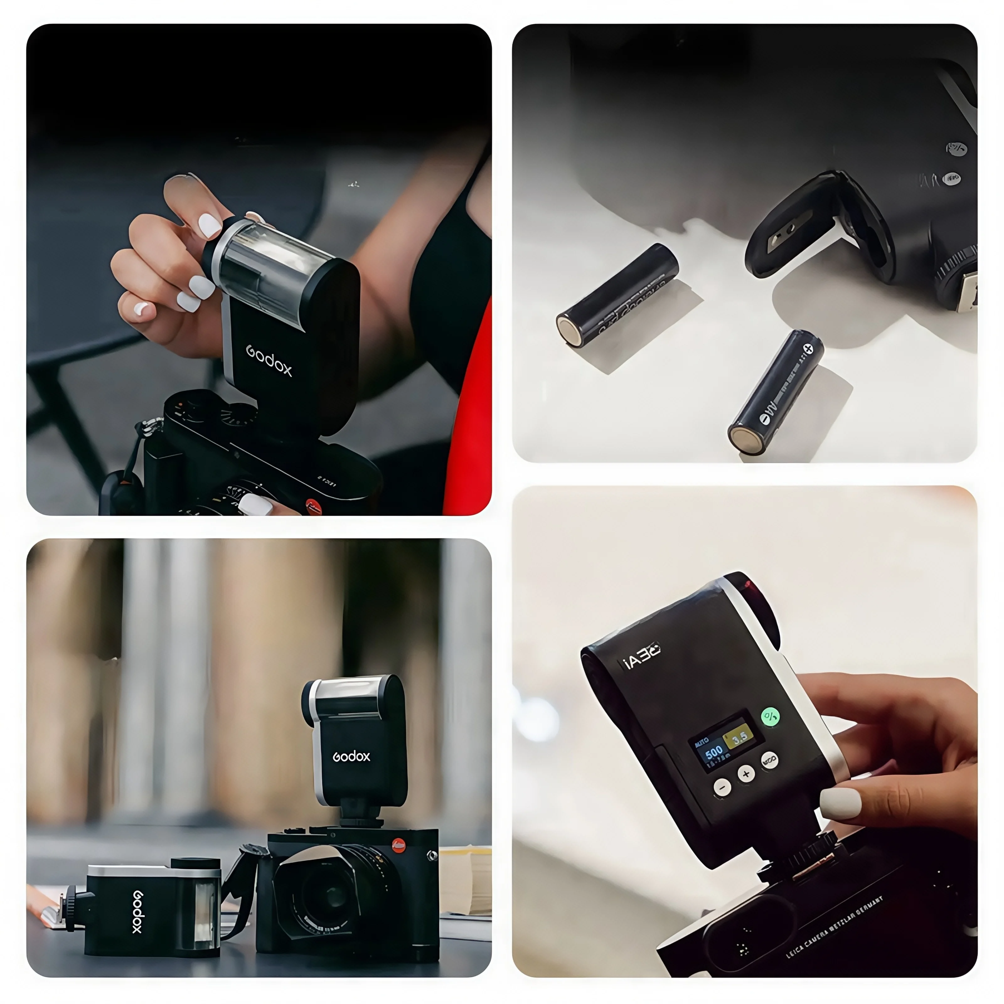 Godox iA32/iM30 Mini Flash de cámara 6200K CCT Flash Manual para Fuji Sony zv1 zve10 Ricoh gr3 Nikon Olympus Pentax la mayoría de las cámaras SLR