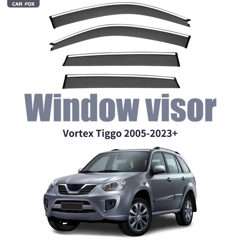 

For Vortex Tiggo 2005-2023+ Window Visor Vent Shades Sun Rain Deflector Guard 4PCS/SE For Vortex Tiggo 2005-2023+