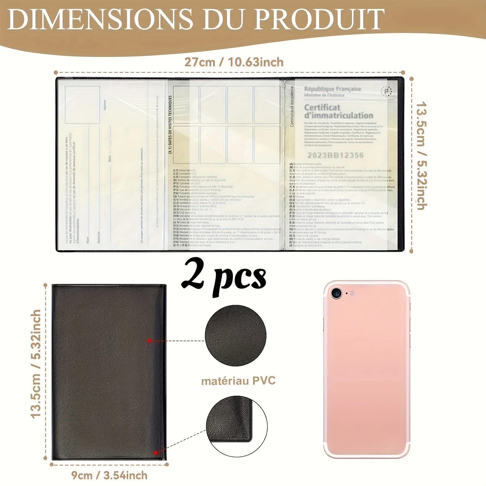 مجموعة من 1/2/3 حقيبة بطاقة الضمان السوداء - شهادة حافظة حماية التسجيل محفظة بلاستيكية شفافة للمستندات