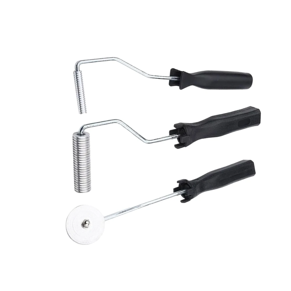 Kit de 3 rouleaux en fibre de verre, outil à bulles, kit de rouleaux de laminage