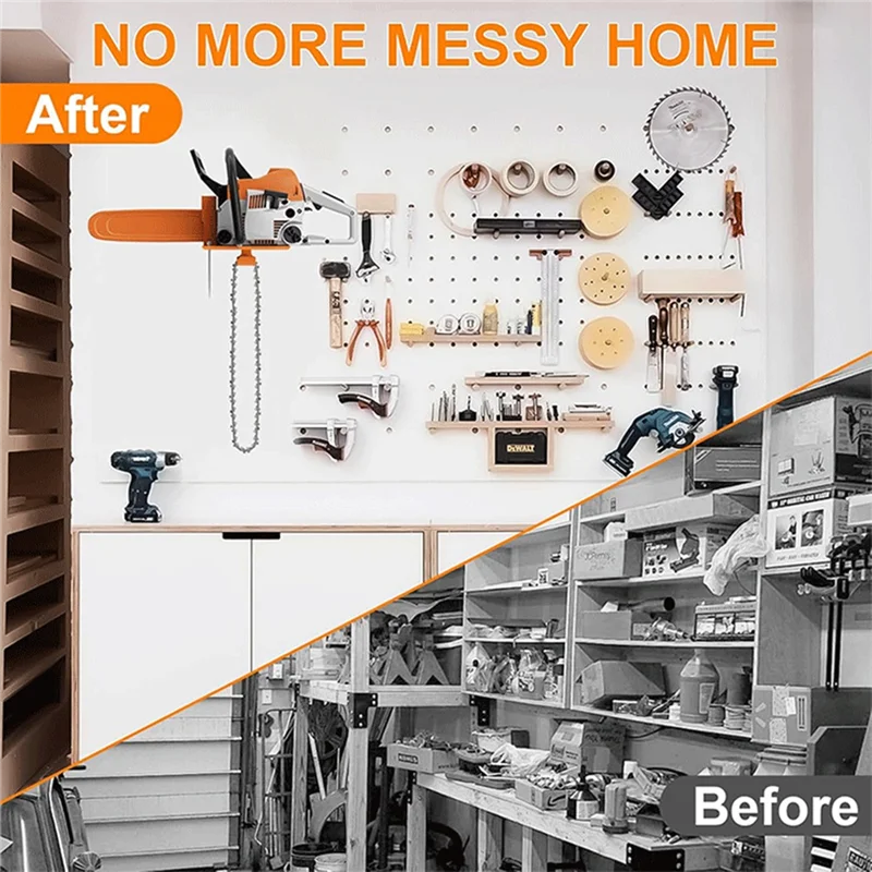 AT02-Chainsaw Holder, Chainsaw Wall Mount For Stihl MS250, MS251, MS170, MS171, MS172 Heavy Duty Chainsaw Rack Garage Storage