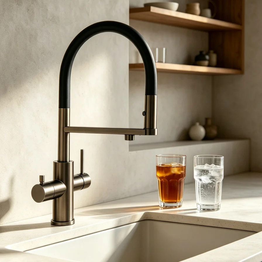 Popular 4 in 1 Spring Pull  Instant Boiling Water and Chilled Water Faucet for Kitchen