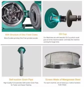 Self-priming Dry And Wet Grain Grinder Electric Flour Mill Crushing Machine Pulverizer For Corn Maize Wheat Soybea