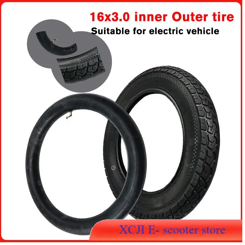 

16x3.0 inch tires suitable for electric unicycles, bicycles, chauffeur cars, inner tube and outer tire replacement parts