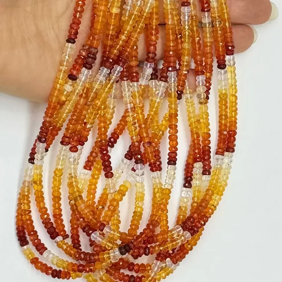 Wholesale All kindsAtacado natural gradiente rubi cerca de 2-4mm energia genstone rondelle contas soltas para fazer jóias diy co